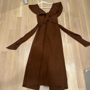 Johana Ortiz brown linen dress size 6